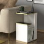 Ravenna sidebord - Hvit/gull/svart