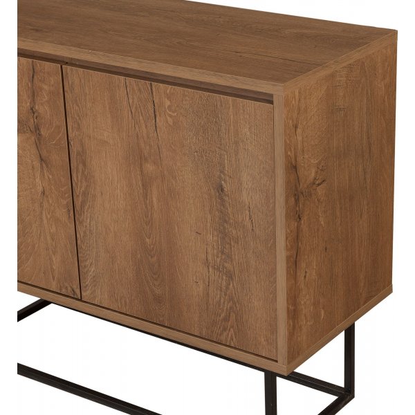 Zuri skjenk - Valnøtt/svart + Møbelføtter Zuri skjenk - Valnøtt/svart + Møbelføtter