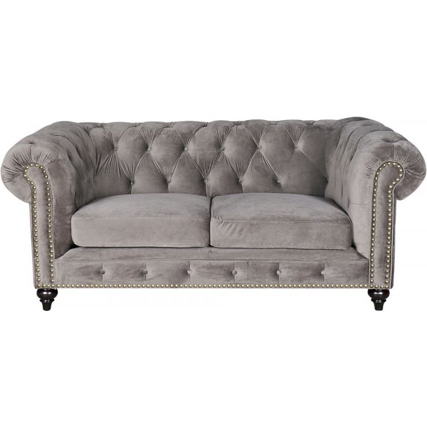 Montgomery Chesterfield 2-seters sofa - Gr flyel