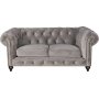 Montgomery Chesterfield 2-seters sofa - Gr flyel