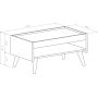 Ruby salongbord 83,6 x 48,6 cm - Hvit/eik