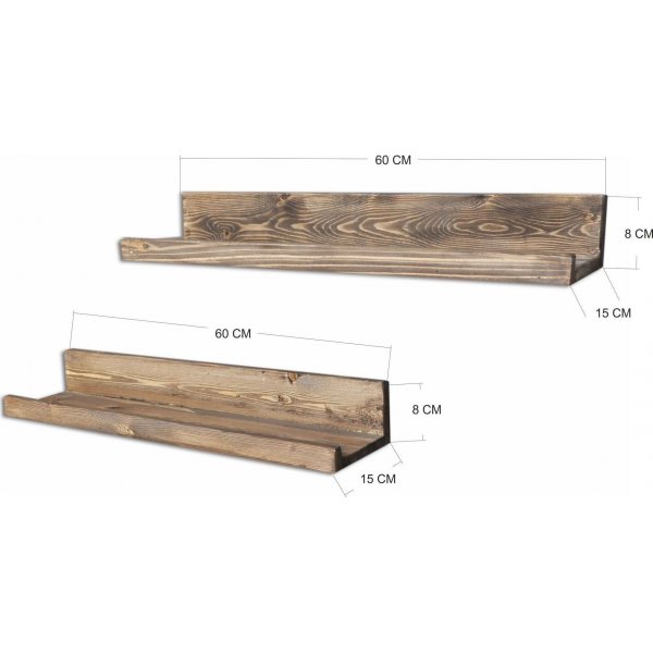 Abstrakt vegghylle 73 - Valnøtt Abstrakt vegghylle 73 - Valnøtt