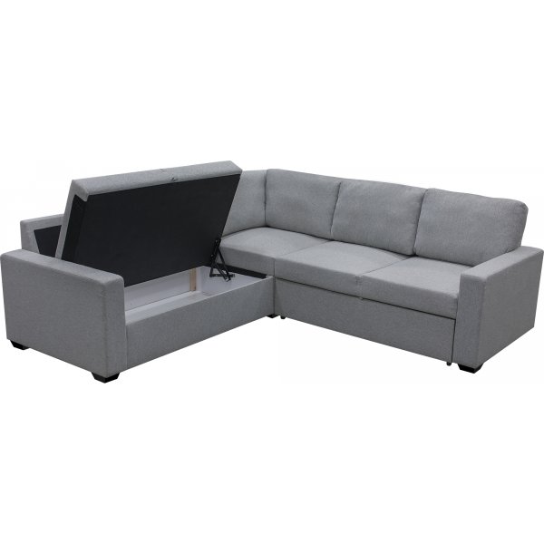 Sovesofa Belissa frem oppredet hjørnesofa - lysgrå Rocco + Flekkfjerner for møbler Sovesofa Belissa frem oppredet hjørnesofa - lysgrå Rocco + Flekkfjerner for møbler