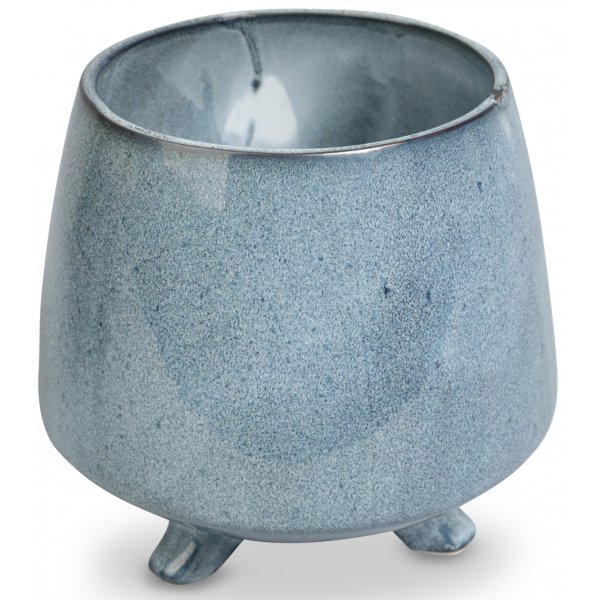 Krukke Dreie med tre ftter H16 cm - Bl