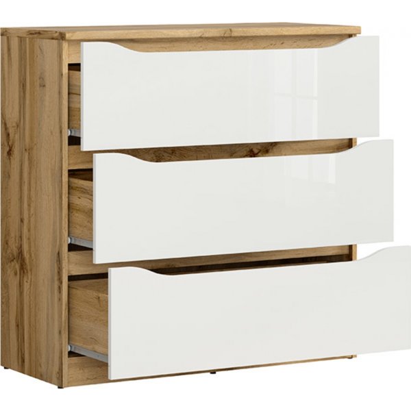 Nuis kommode - Wotan eik/hvit