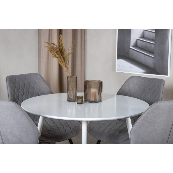 Paradis spisebord, 100 cm - Hvit