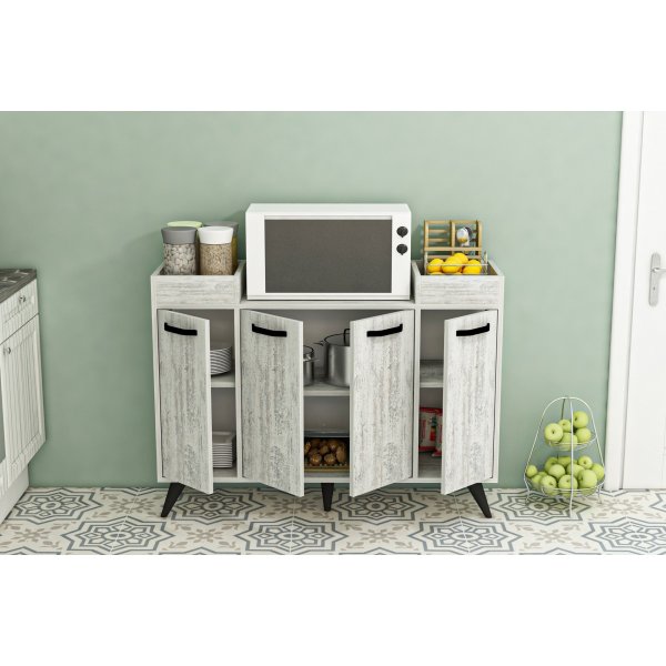 Viser skjenk - Gr�/hvit