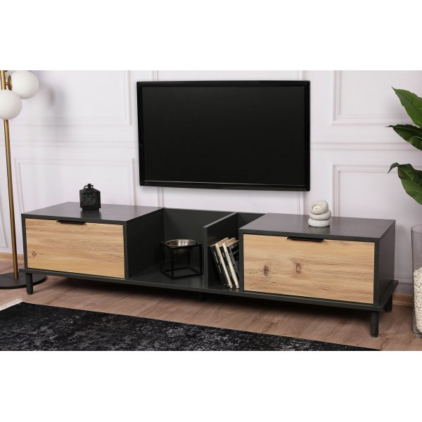 Ibiza mediebenk - Eik/antrasitt Ibiza mediebenk - Eik/antrasitt