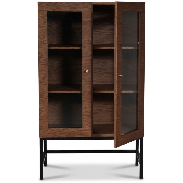 Carl vitrineskap (Highboard) - Brunbeiset eik Carl vitrineskap (Highboard) - Brunbeiset eik