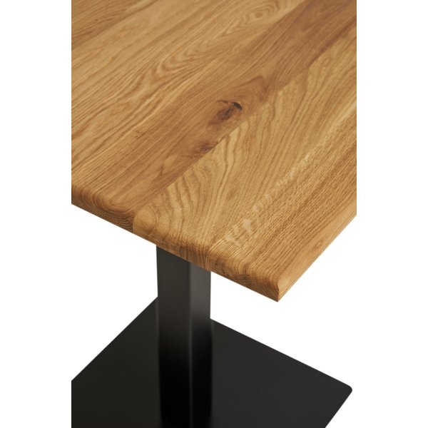 Lignano spisebord 70 x 70 cm - Eik/sort Lignano spisebord 70 x 70 cm - Eik/sort