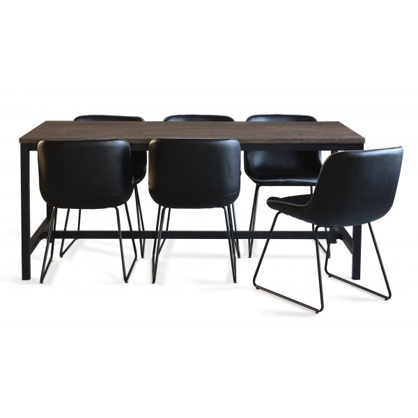 Texas spisebord brunbeiset eik 180 x 90 cm Texas spisebord brunbeiset eik 180 x 90 cm