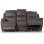 Enjoy Hollywood recliner sofa - 3-seter (el) i mrkebrunt mikrofiber