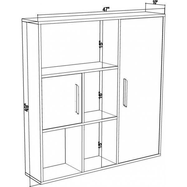 Ridge bokhylle - Hvit/antrasitt Ridge bokhylle - Hvit/antrasitt