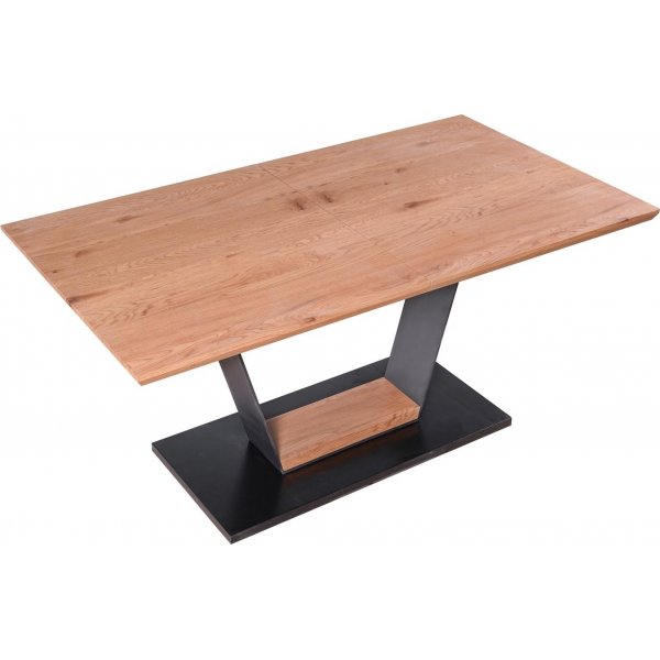 Amasten spisebord 160-220 cm - Eik/sort/eik