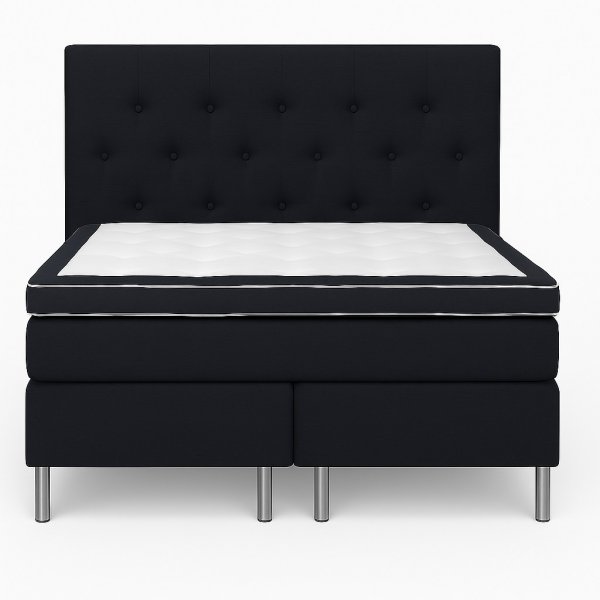 Hilton Deluxe kontinentalseng 180×200 cm med sengegavl - Mørkegrå Hilton Deluxe kontinentalseng 180×200 cm med sengegavl - Mørkegrå