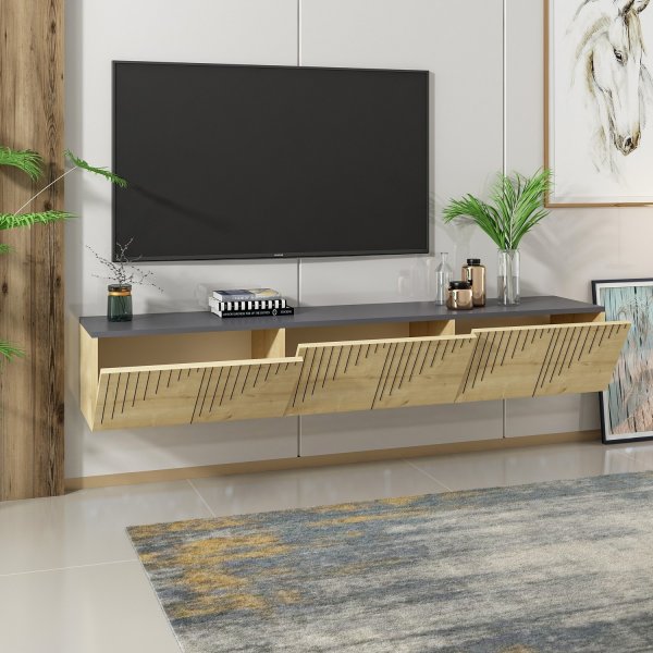 Draw media benk - Safir eik/antrasitt Draw media benk - Safir eik/antrasitt