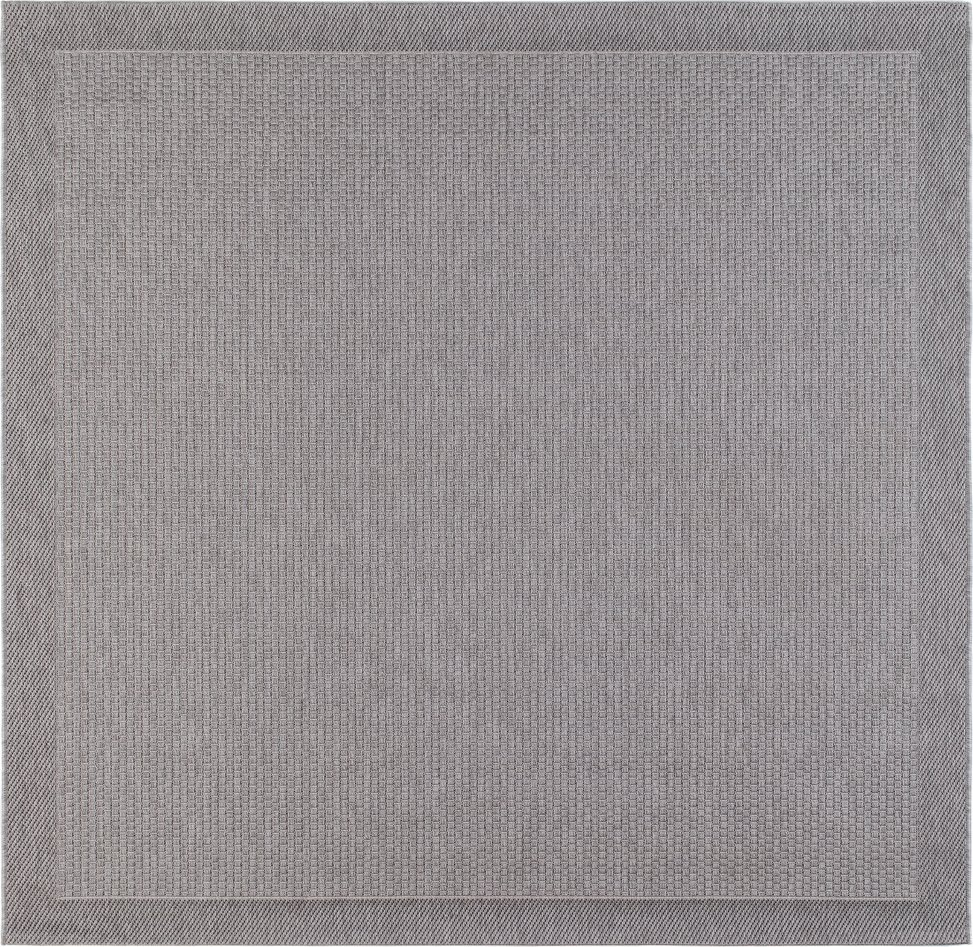 Miami flatvevd teppe Grå - 200 x 200 cm - Glattvevde tepper, Tepper