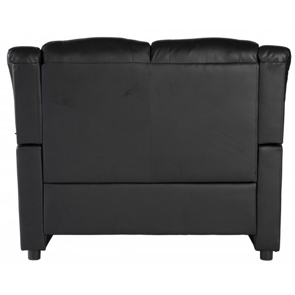 Vera 2-seters sofa i sort PU + M�belpleie Skinnbeskyttelse
