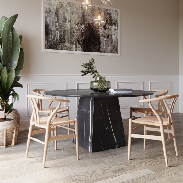 Pegani rundt spisebord i marmor - D145 cm Pegani rundt spisebord i marmor - D145 cm