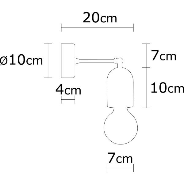 Dash vegglampe N-934 - Tre