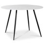 Art rundt spisebord 110 cm - Marmorert glass / Svart