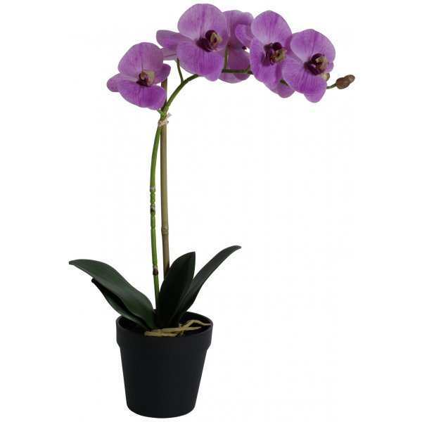 Kunstig plante - Orkid 1 stengel H48 cm - Rosa