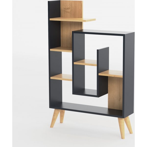 Salman bokhylle - Antrasitt/eik