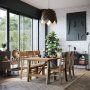 Woodforge spisegruppebord med 6 stoler i resirkulert tre