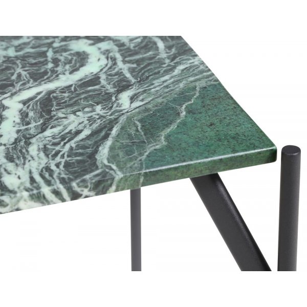 Accent stuebord 50 - Grønn marmor / Svart Accent stuebord 50 - Grønn marmor / Svart