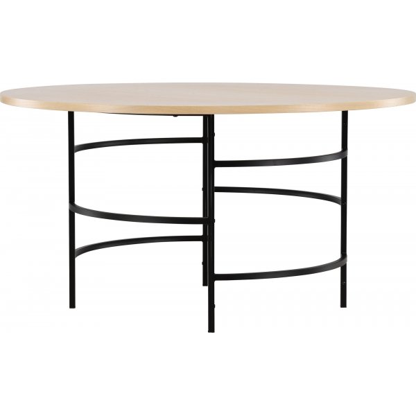 København spisebord Ø140 cm - Whitewash/sort København spisebord Ø140 cm - Whitewash/sort