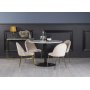 Plaza spisegruppe, marmorbord med 4 st Plaza flyelstoler - Beige/Messing/Svart