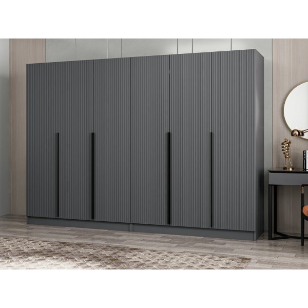 Cikani garderobeskap 270x52x210 cm, variant B - Antrasitt Cikani garderobeskap 270x52x210 cm, variant B - Antrasitt