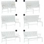 Lotus 2-seters utesofa - Hvit/brun