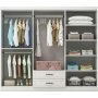 Henna garderobe 210 x 50 x 182 cm - Hvit