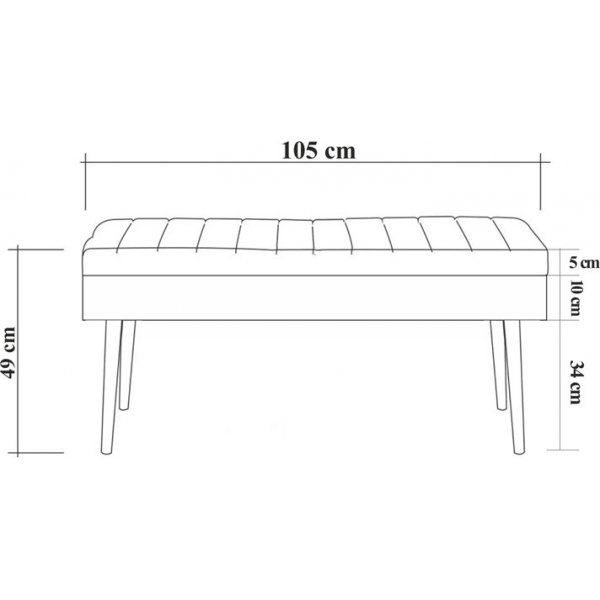 Vina benk - Furu/lys gr