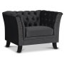 Chesterfield Liverpool lenestol - Antrasittgr flyel