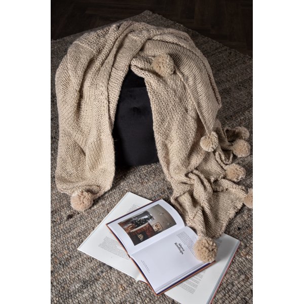 Gr�nna pledd, 130x170 cm - Beige