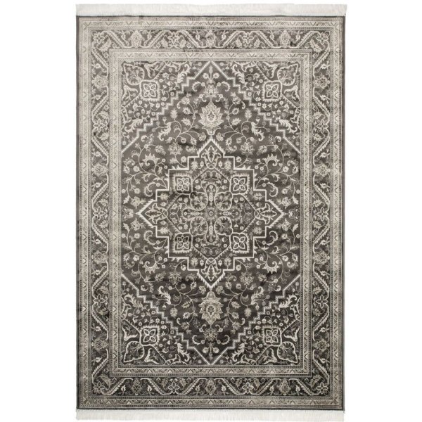 Maskinvevet teppe Casablanca Kashan - Antrasitt
