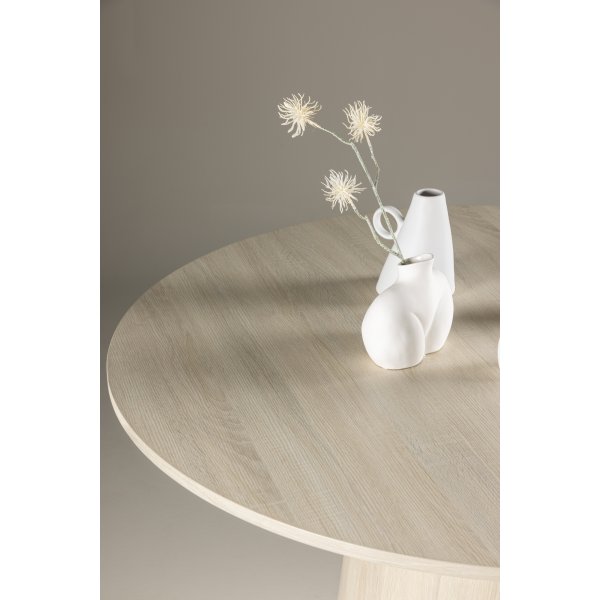 Lanzo rundt spisebord Ø120 cm - Hvitpusset Lanzo rundt spisebord Ø120 cm - Hvitpusset