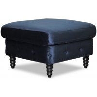 Ashford chesterfield fotskammel - Mørkeblå fløyel Ashford chesterfield fotskammel - Mørkeblå fløyel