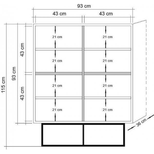 Quantum Solo skap - Furu/svart Quantum Solo skap - Furu/svart