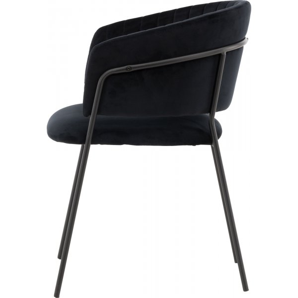 Selma spisestuestol - Sort flyel