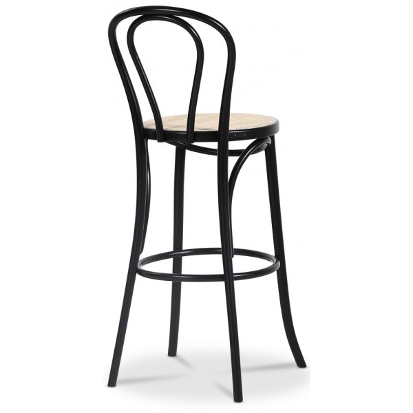 Bøyetre barstol No 18 - Svart / Rotting Bøyetre barstol No 18 - Svart / Rotting