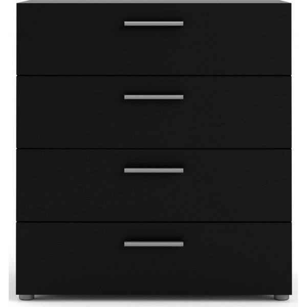 Pepe bred kommode med 4 skuffer - Sort Pepe bred kommode med 4 skuffer - Sort