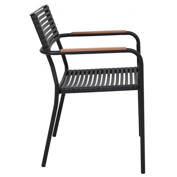 Spisegruppe med 4 stoler og spisebord Ø122 cm beige/svart - Merca/Pino Spisegruppe med 4 stoler og spisebord Ø122 cm beige/svart - Merca/Pino