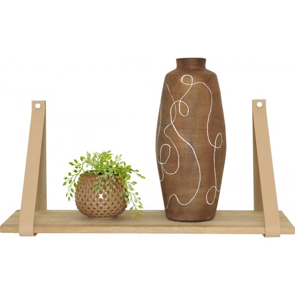 Frikk vegghylle 60 cm - Hvitpigmentert eik