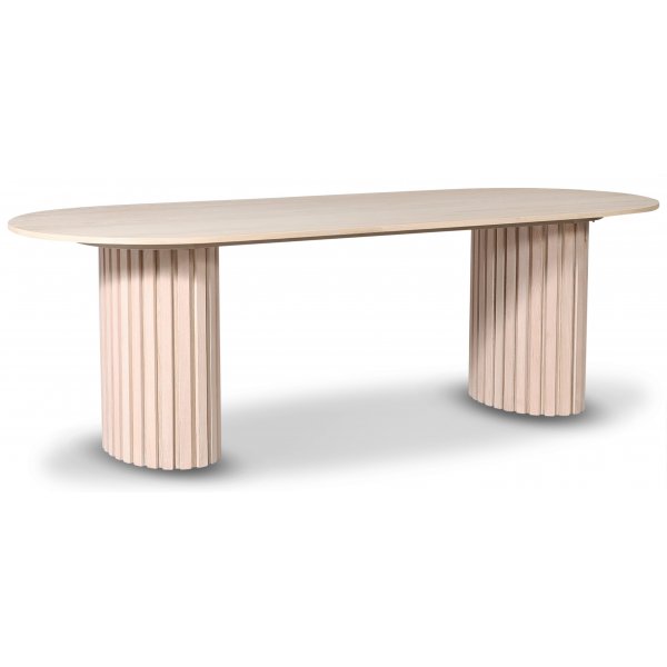 PiPi ovalt spisebord 240 cm - Whitewash