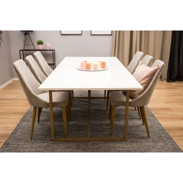 Spisebord Addison 240 cm - Eik / Hvit Spisebord Addison 240 cm - Eik / Hvit