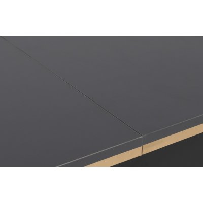 Estrela spisebord 120-180 x 79 cm - Antrasitt/gull/svart
