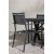 Garcia utendrs spisegruppe med 6 Copacabana stoler - Sort